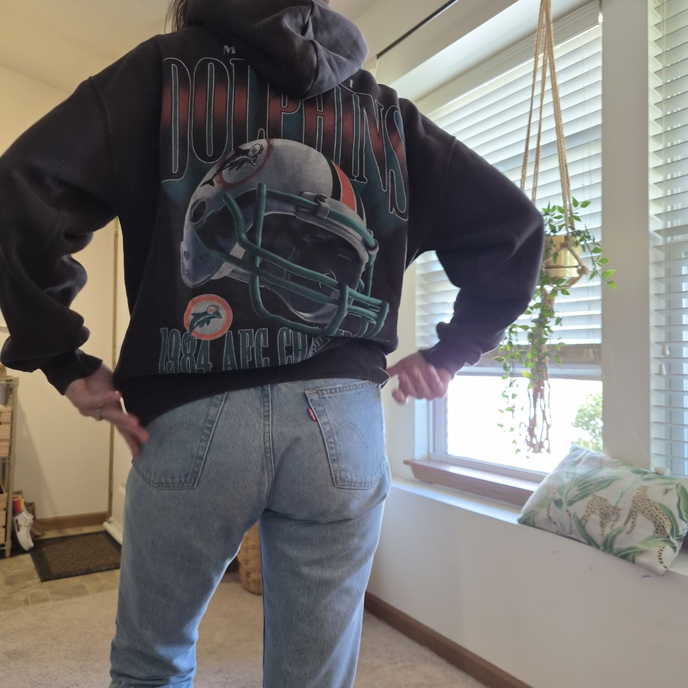 Abercrombie & Fitch x NFL Miami Dolphins Hoodie • Black • Size M - Picture 2 of 10